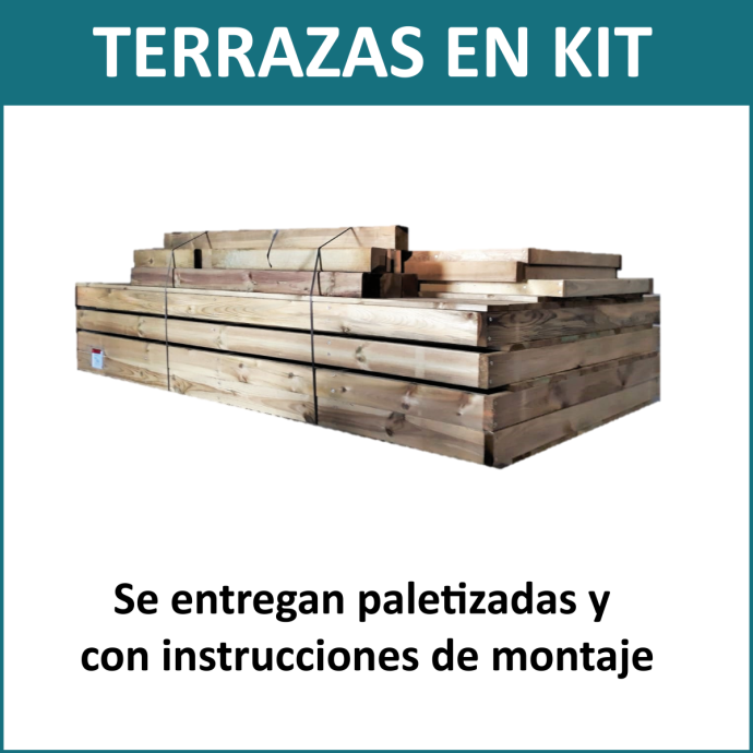 Terraza en kit sin cubierta mobil home - MundoMobilHome