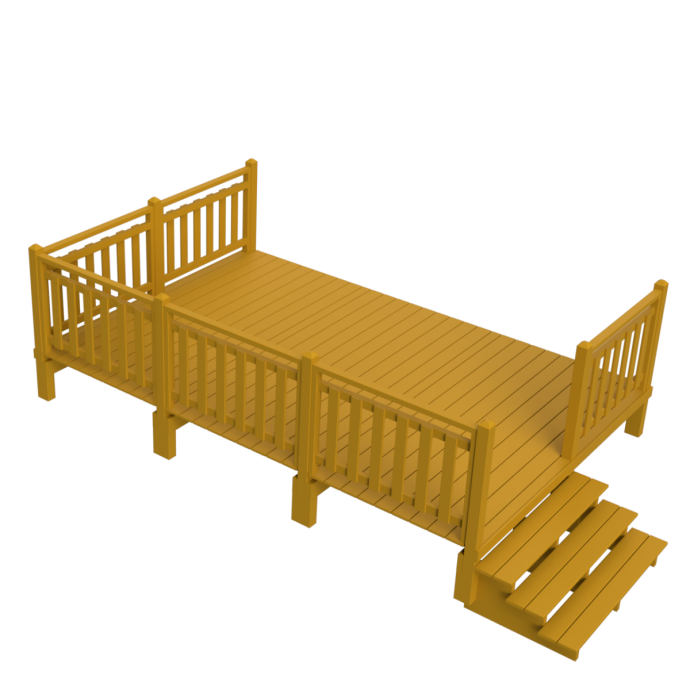 Terraza en kit sin cubierta mobil home - MundoMobilHome