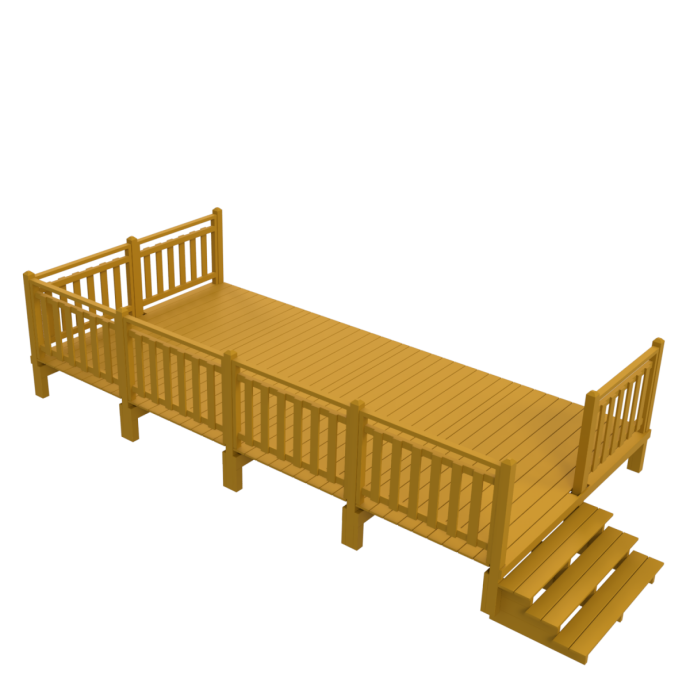 Terraza en kit sin cubierta mobil home - MundoMobilHome