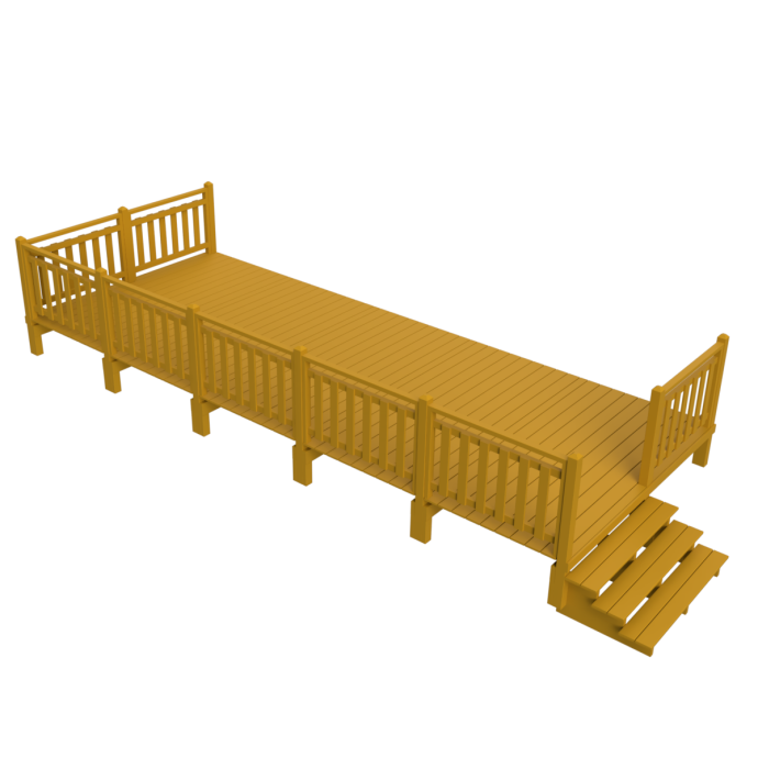 Terraza en kit sin cubierta mobil home - MundoMobilHome