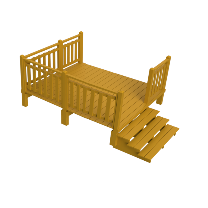 Terraza en kit sin cubierta mobil home - MundoMobilHome