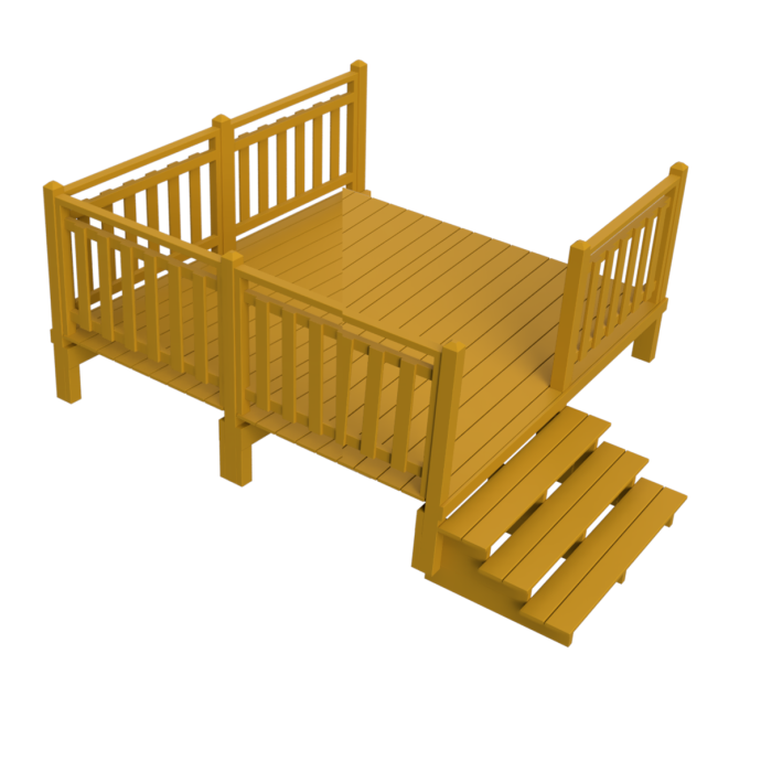 Terraza en kit sin cubierta mobil home - MundoMobilHome