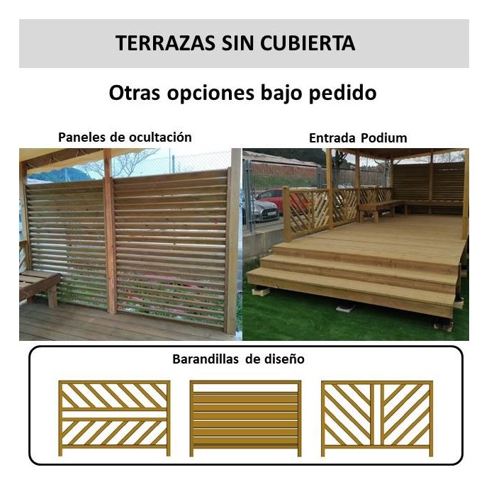 Terraza en kit sin cubierta mobil home - MundoMobilHome