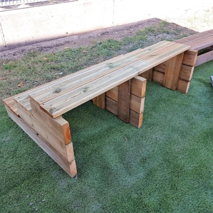 Escalera de madera exterior 3 peldaños - MundoMobilHome