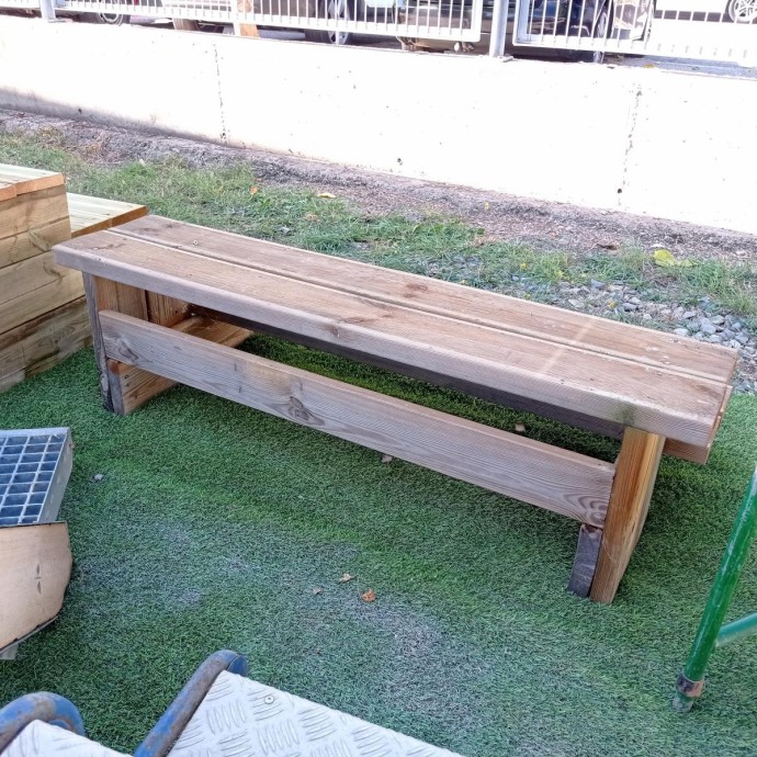 Escalera de madera exterior 2 peldaños - MundoMobilHome