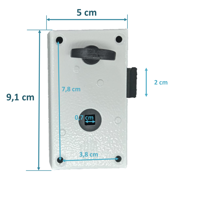 Cerradura con bloqueo puerta interior mobil home - MundoMobilHome