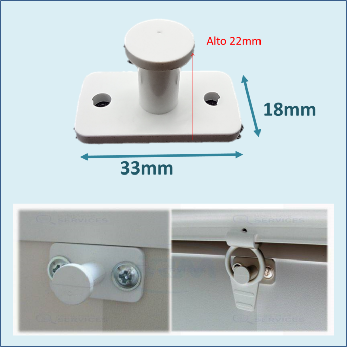 Pieza sujeción estor - Recambios mobil homes- MundoMobilHome
