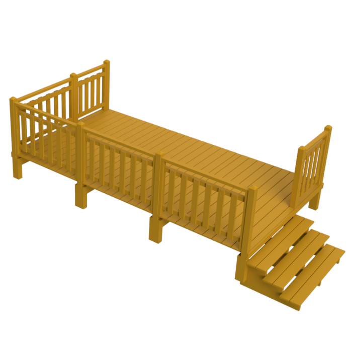 Terraza en kit sin cubierta mobil home - MundoMobilHome